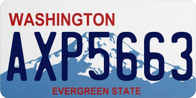 WA license plate AXP5663