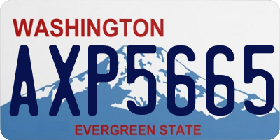 WA license plate AXP5665