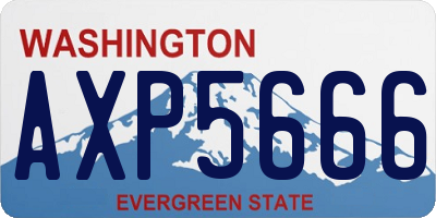 WA license plate AXP5666