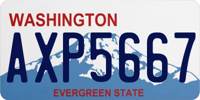 WA license plate AXP5667