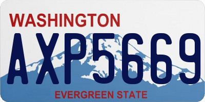 WA license plate AXP5669