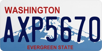 WA license plate AXP5670