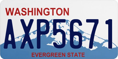 WA license plate AXP5671