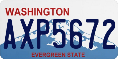WA license plate AXP5672