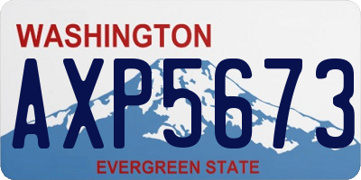 WA license plate AXP5673