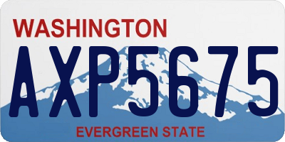 WA license plate AXP5675