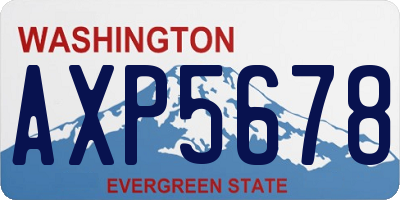 WA license plate AXP5678