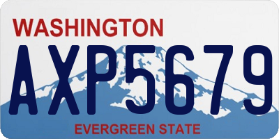 WA license plate AXP5679