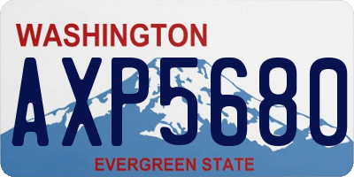 WA license plate AXP5680