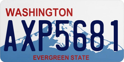 WA license plate AXP5681