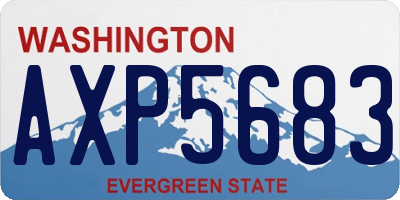 WA license plate AXP5683