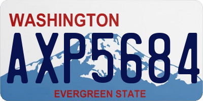 WA license plate AXP5684