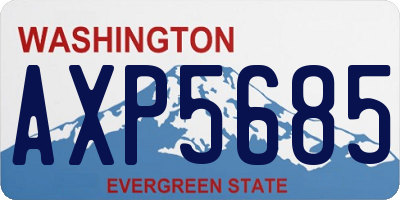 WA license plate AXP5685