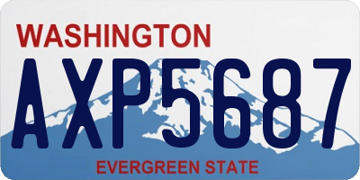 WA license plate AXP5687