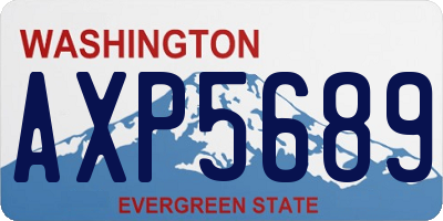 WA license plate AXP5689