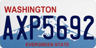 WA license plate AXP5692