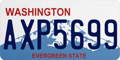 WA license plate AXP5699