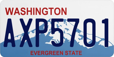 WA license plate AXP5701