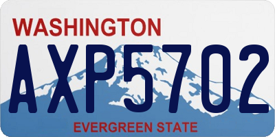 WA license plate AXP5702