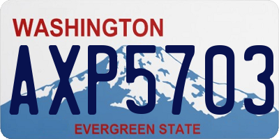 WA license plate AXP5703