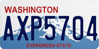 WA license plate AXP5704