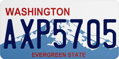 WA license plate AXP5705
