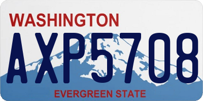 WA license plate AXP5708