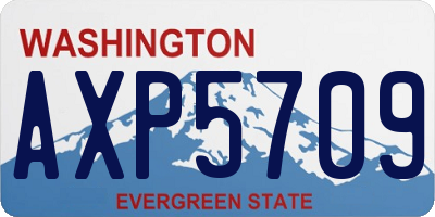 WA license plate AXP5709