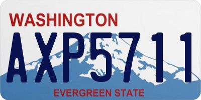 WA license plate AXP5711