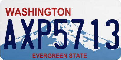 WA license plate AXP5713