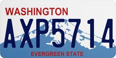 WA license plate AXP5714