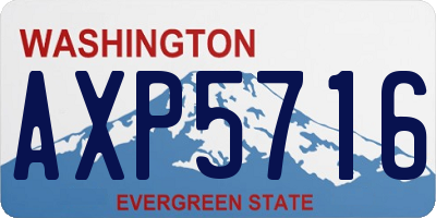 WA license plate AXP5716