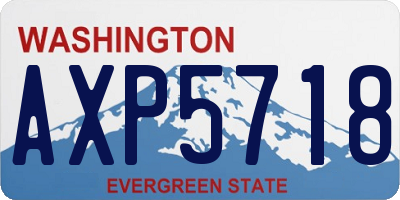 WA license plate AXP5718
