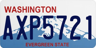 WA license plate AXP5721