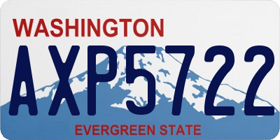 WA license plate AXP5722