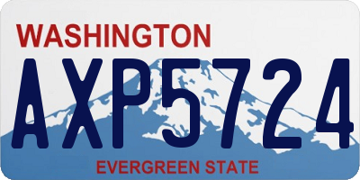 WA license plate AXP5724
