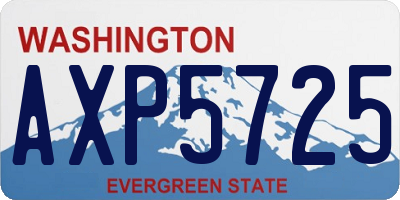 WA license plate AXP5725