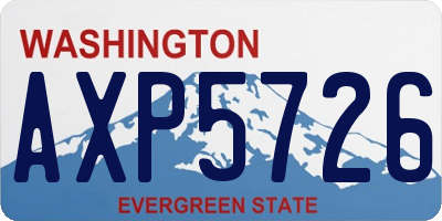 WA license plate AXP5726