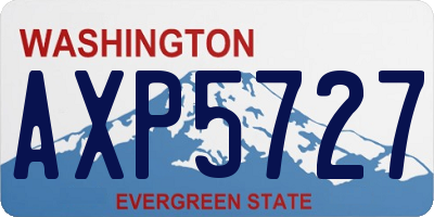 WA license plate AXP5727