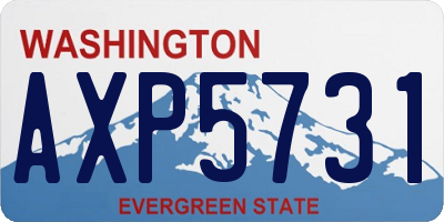 WA license plate AXP5731