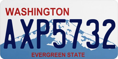 WA license plate AXP5732