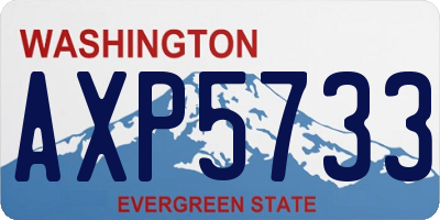 WA license plate AXP5733