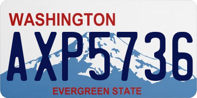 WA license plate AXP5736