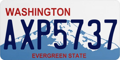 WA license plate AXP5737