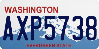 WA license plate AXP5738