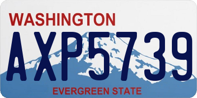 WA license plate AXP5739