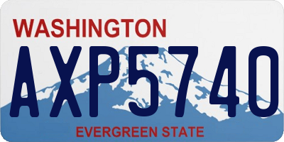 WA license plate AXP5740
