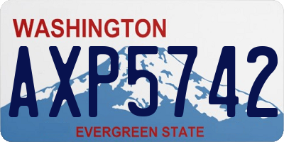 WA license plate AXP5742
