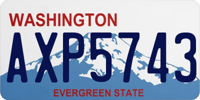 WA license plate AXP5743