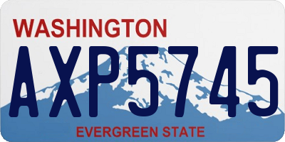 WA license plate AXP5745